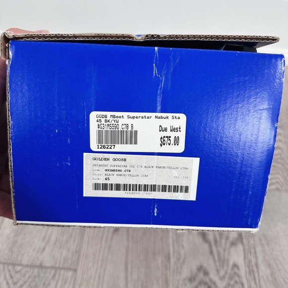 Golden Goose GGDB Superstar Nabuk Sneaker - Black/Yellow Star - Picture 9 of 9